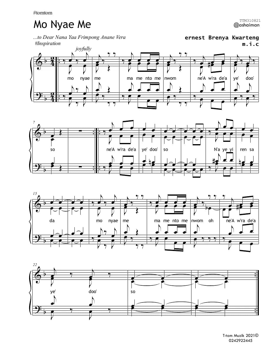 Mo Nyae Me Tomtom — first page