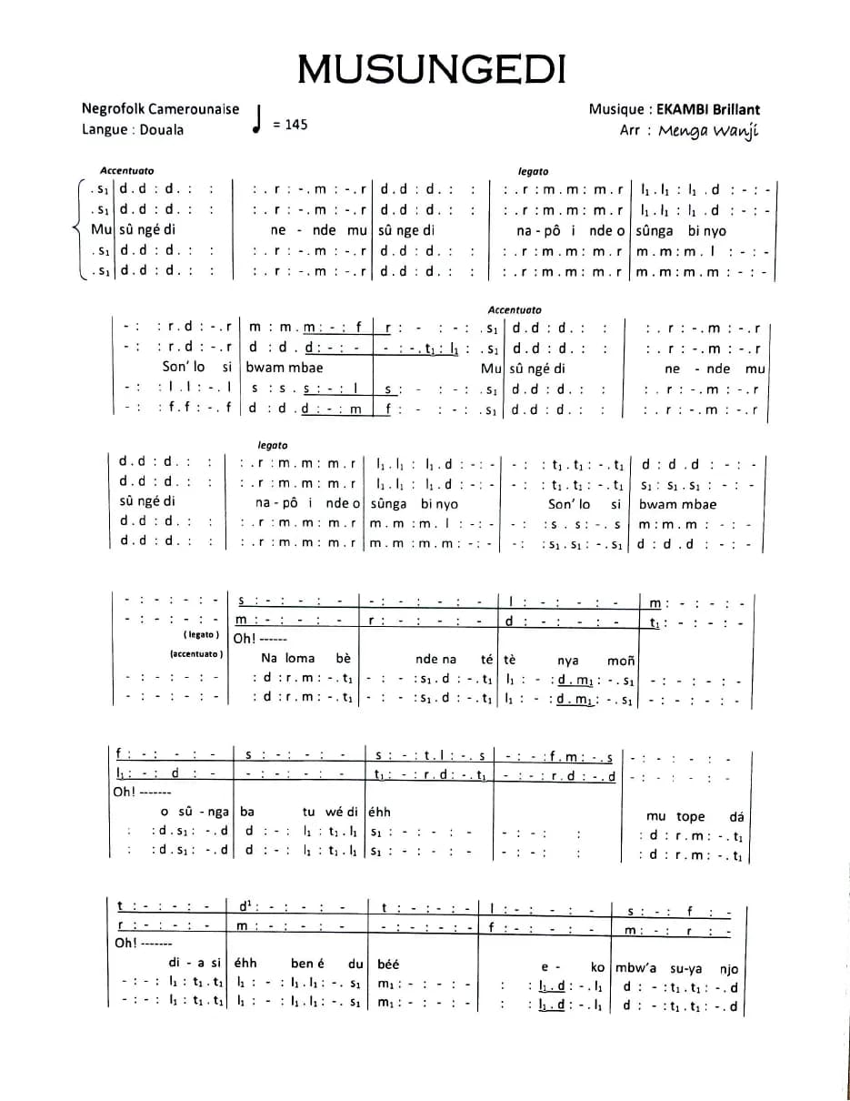 Musungedi — first page