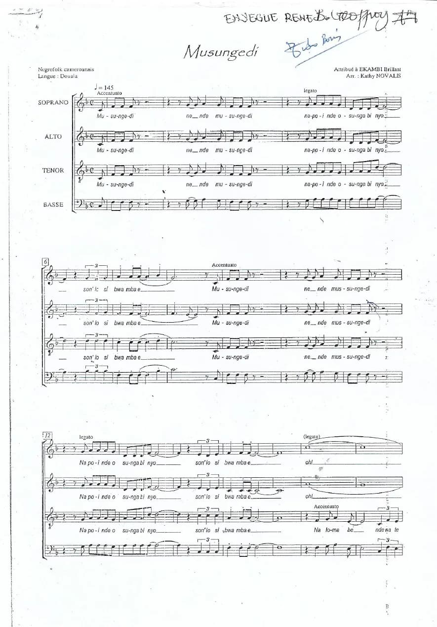 Musungedi Attribue a Ekambi Brillant — first page