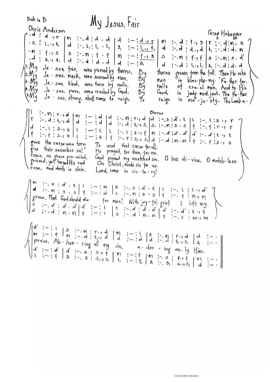 My Jesus, Fair — first page
