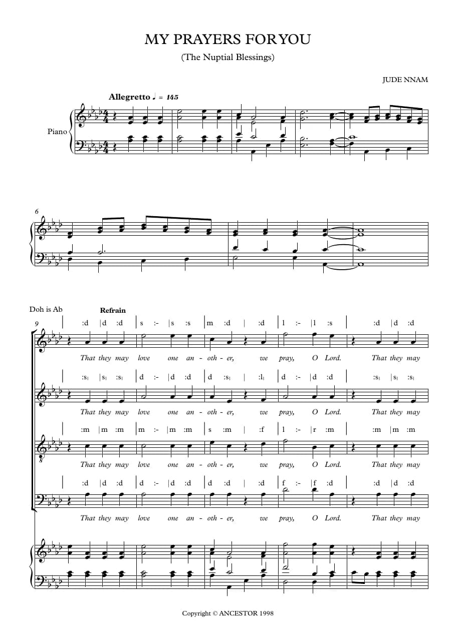My Prayer for You — first page