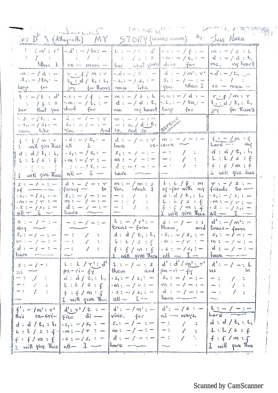 My Story — first page