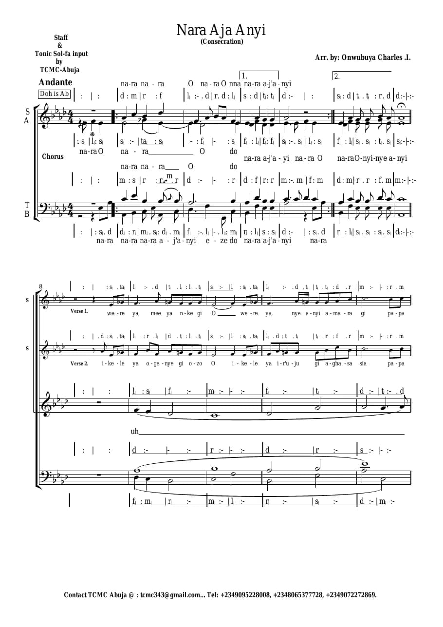 Nara Aja Anyi — first page
