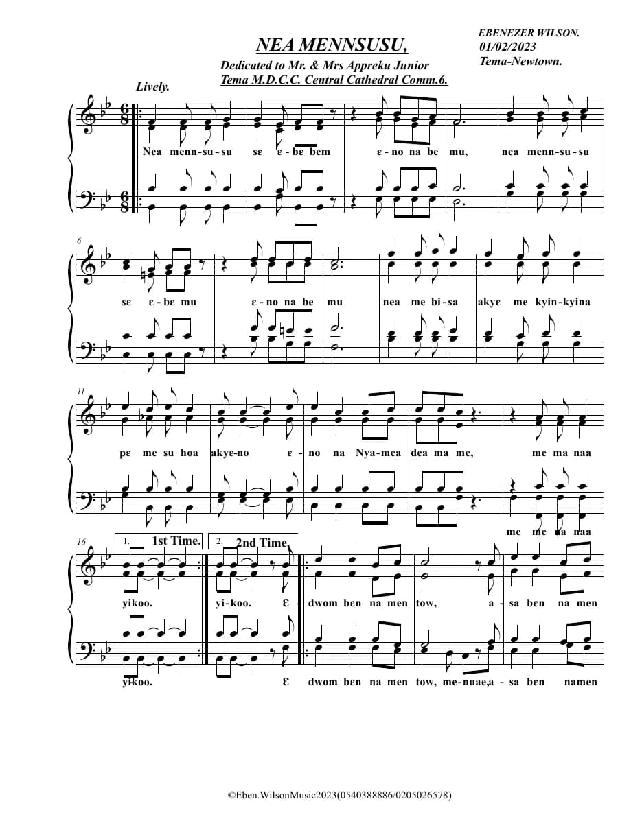 Nea Mennsusu — first page
