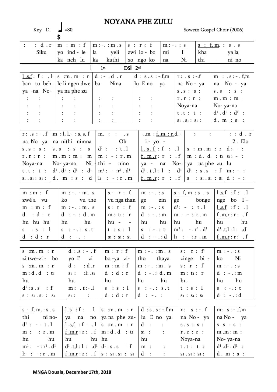 Noyana Phe Zulu Final — first page