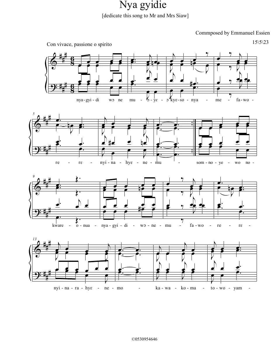 Nya Gyidie — first page