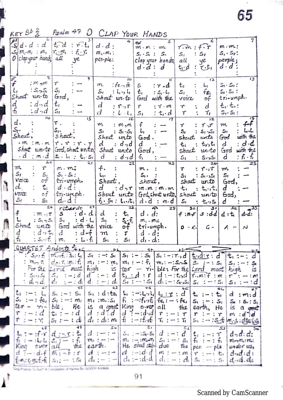 O Clap Your Hands — first page