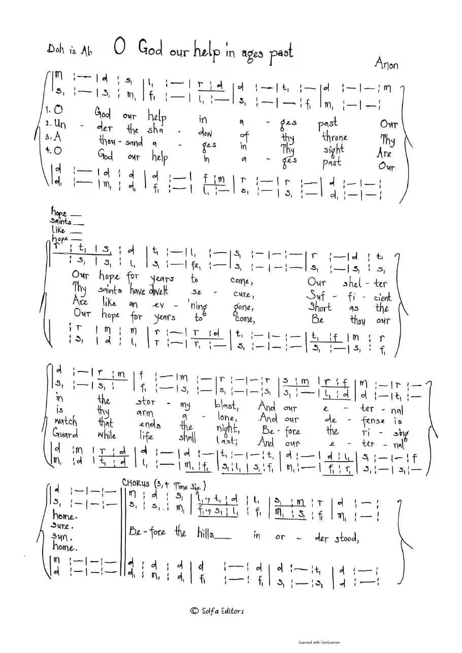 O God Our Help - Hc Version — first page