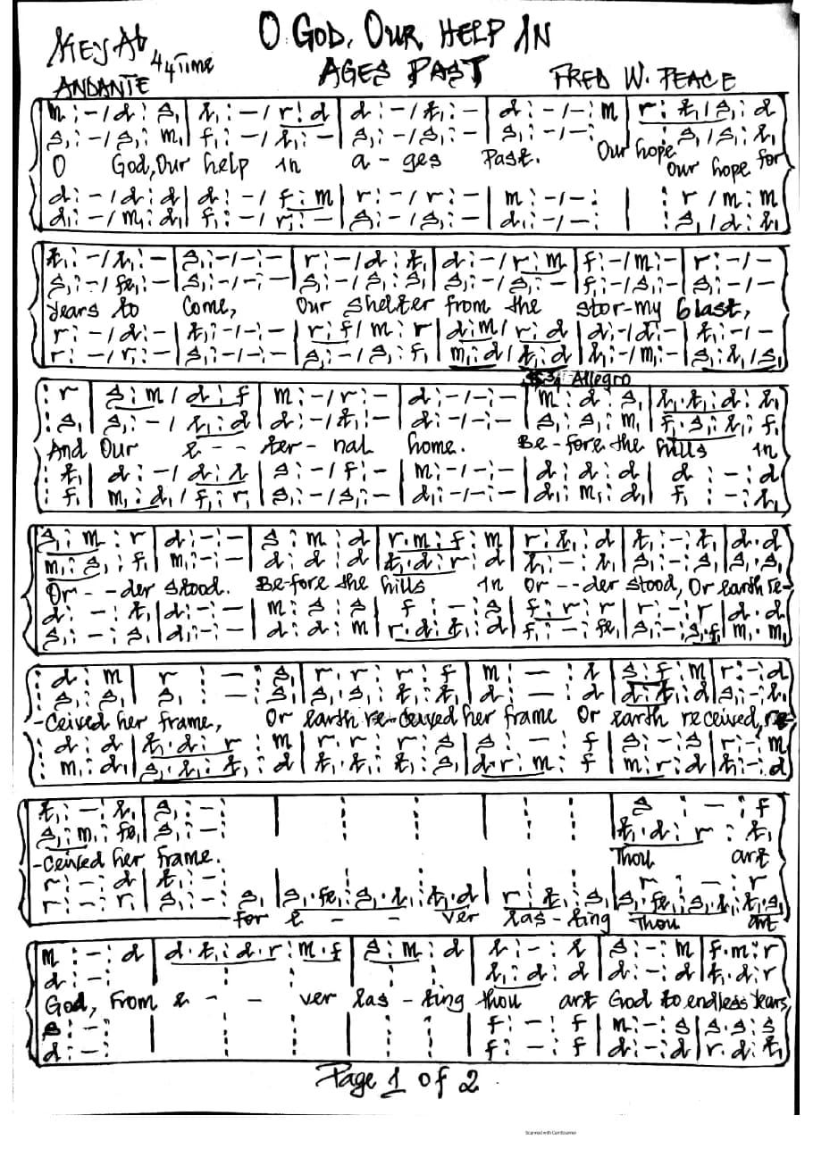 O God, Our Help in Ages Past — first page