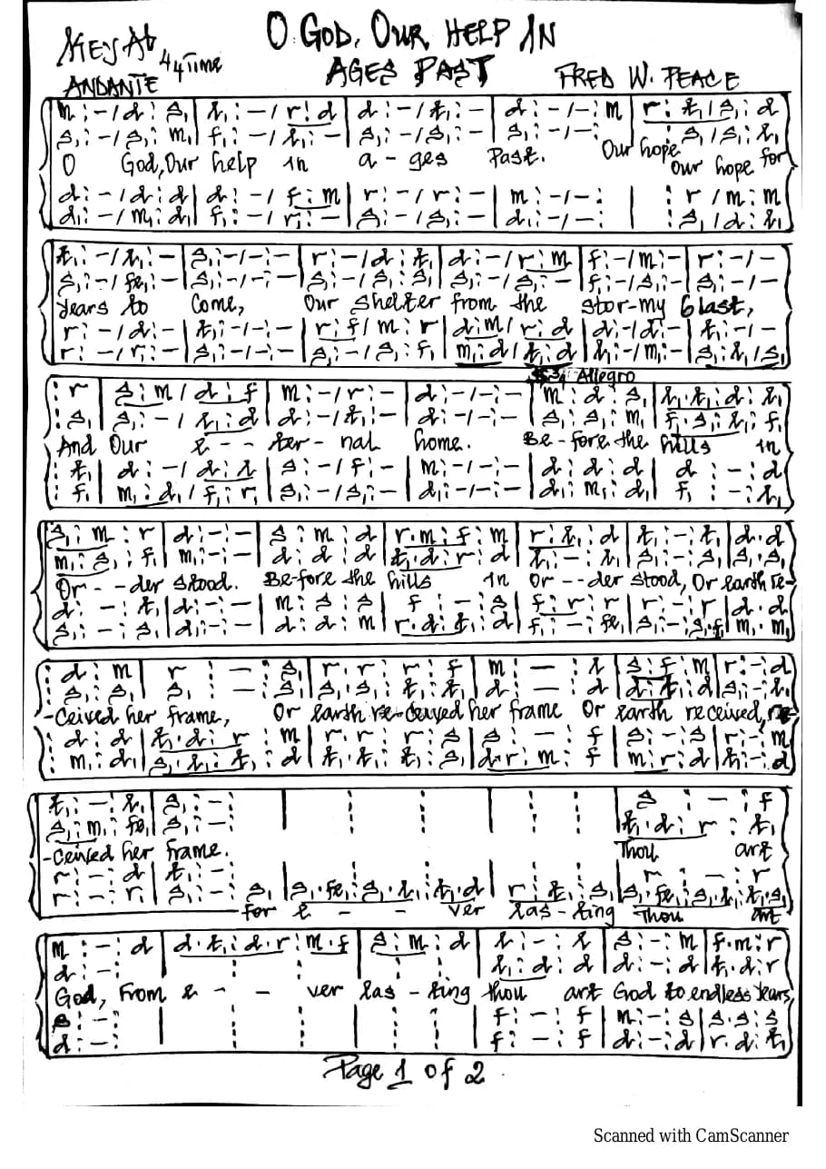 O God, Our Help in Ages Past — first page