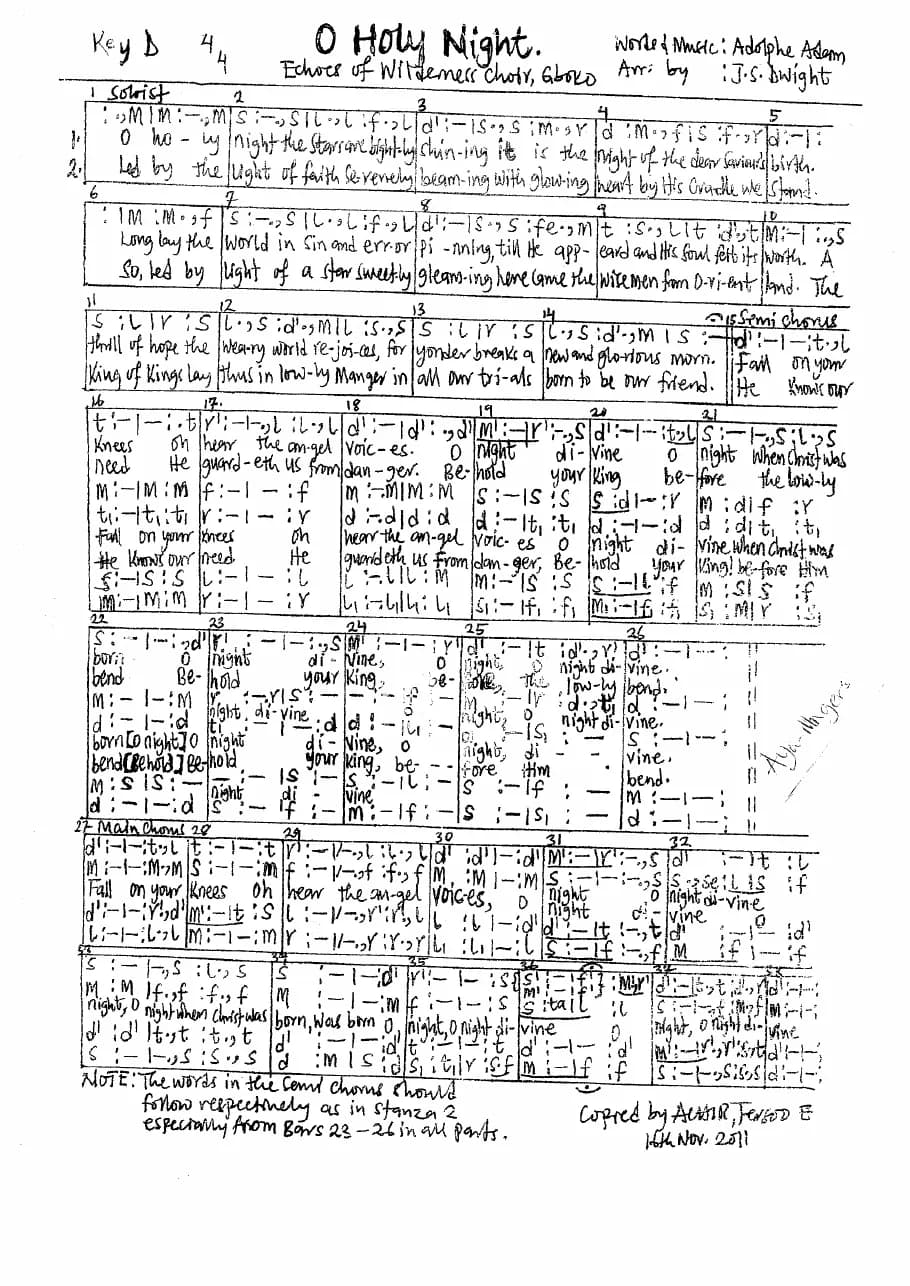 O Holy Night-1 — first page