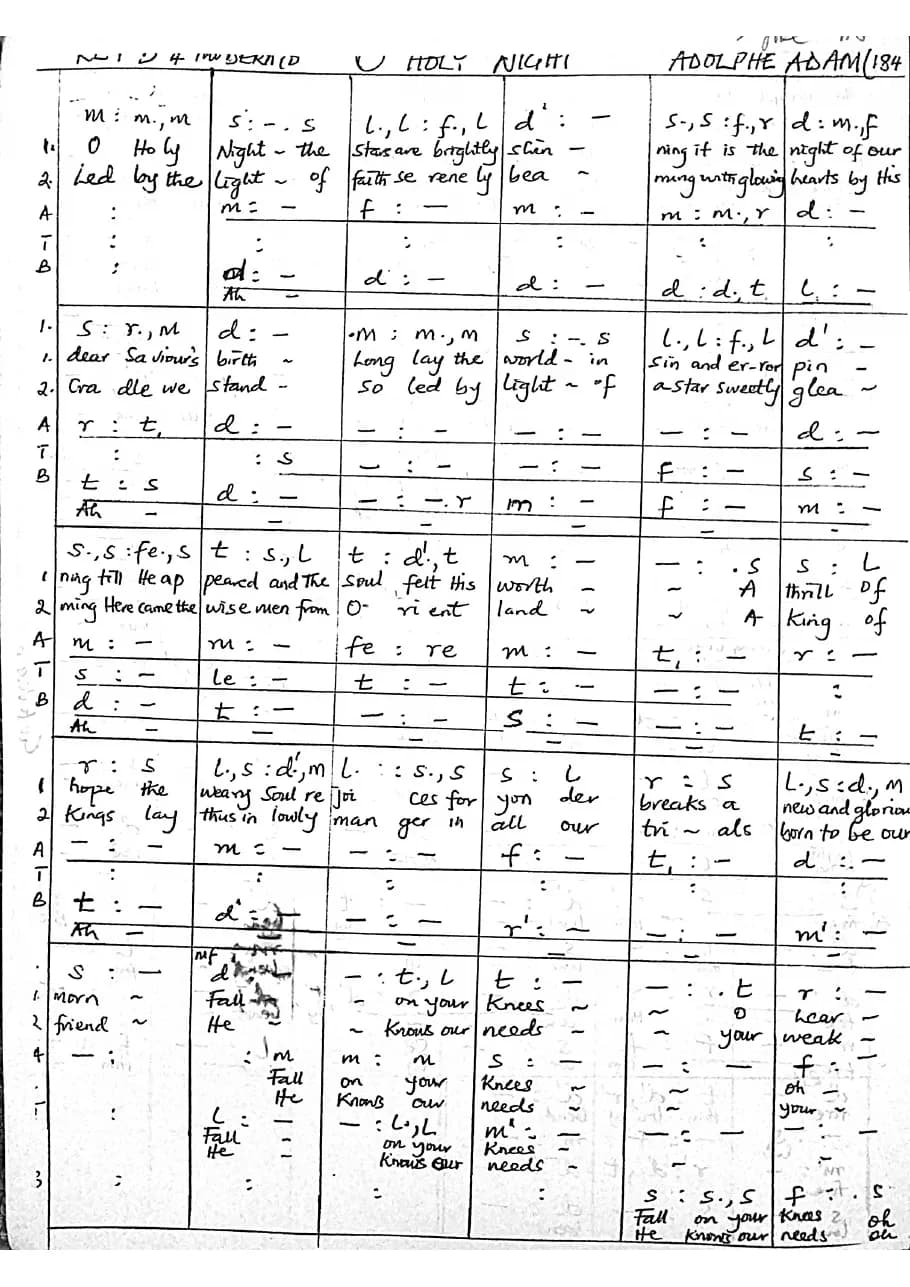 O Holy Night - Adolphe Adam — first page