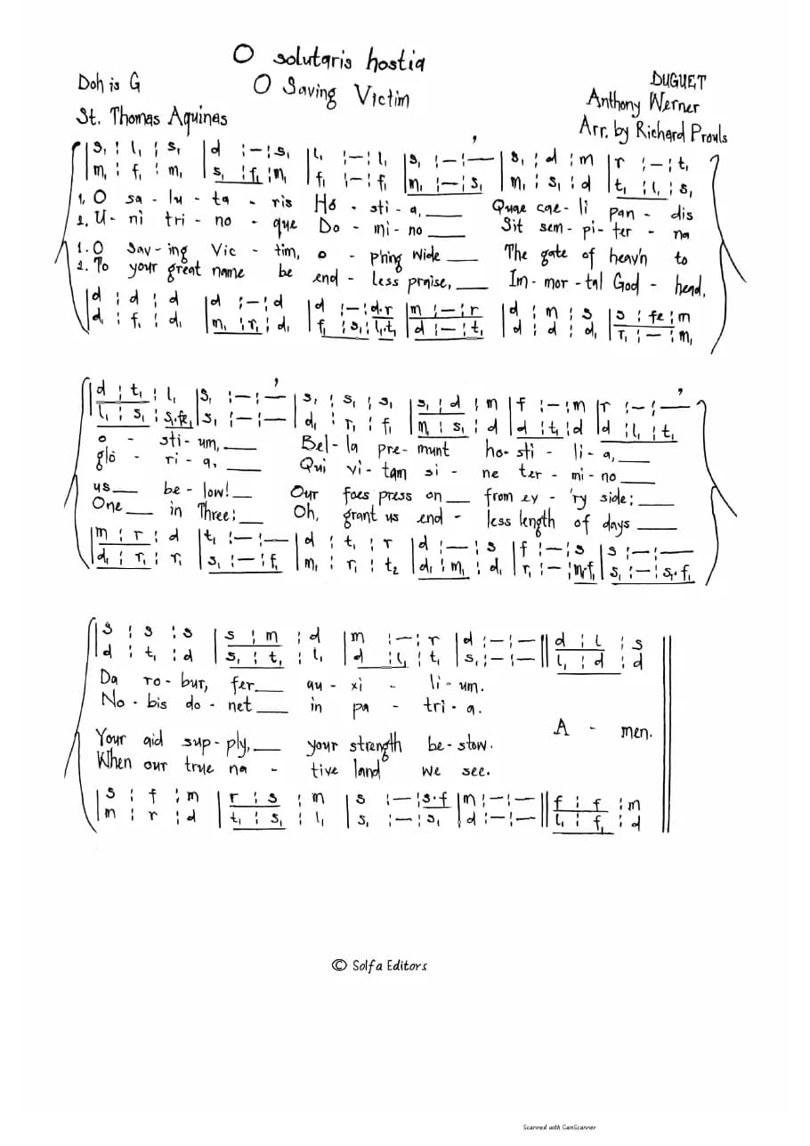 O Soluturis Hostia — first page