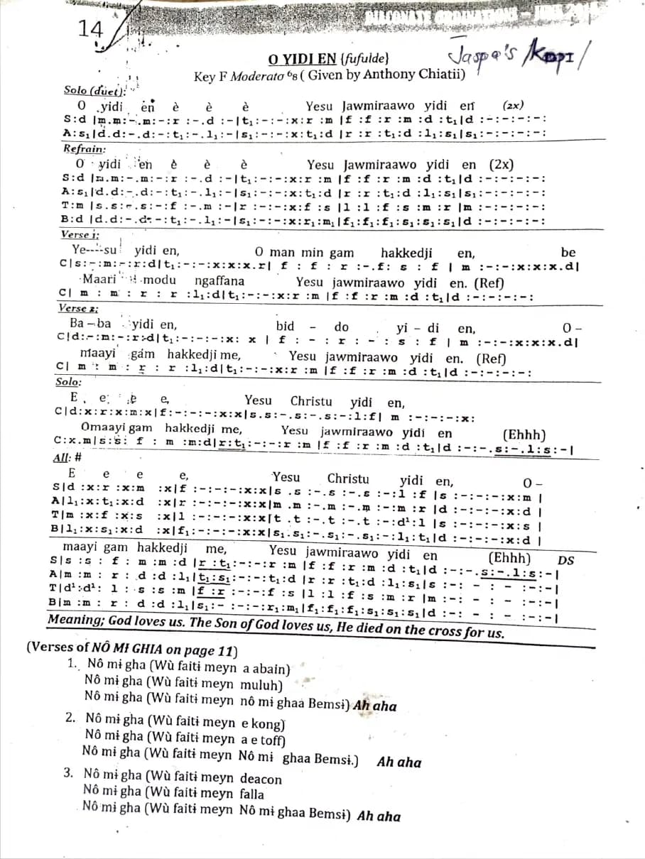 O Yidi en — first page