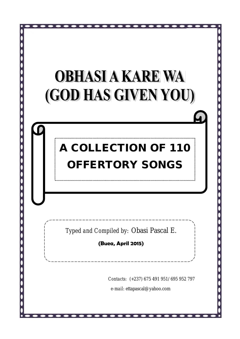 Obasi a Kare Wa — first page