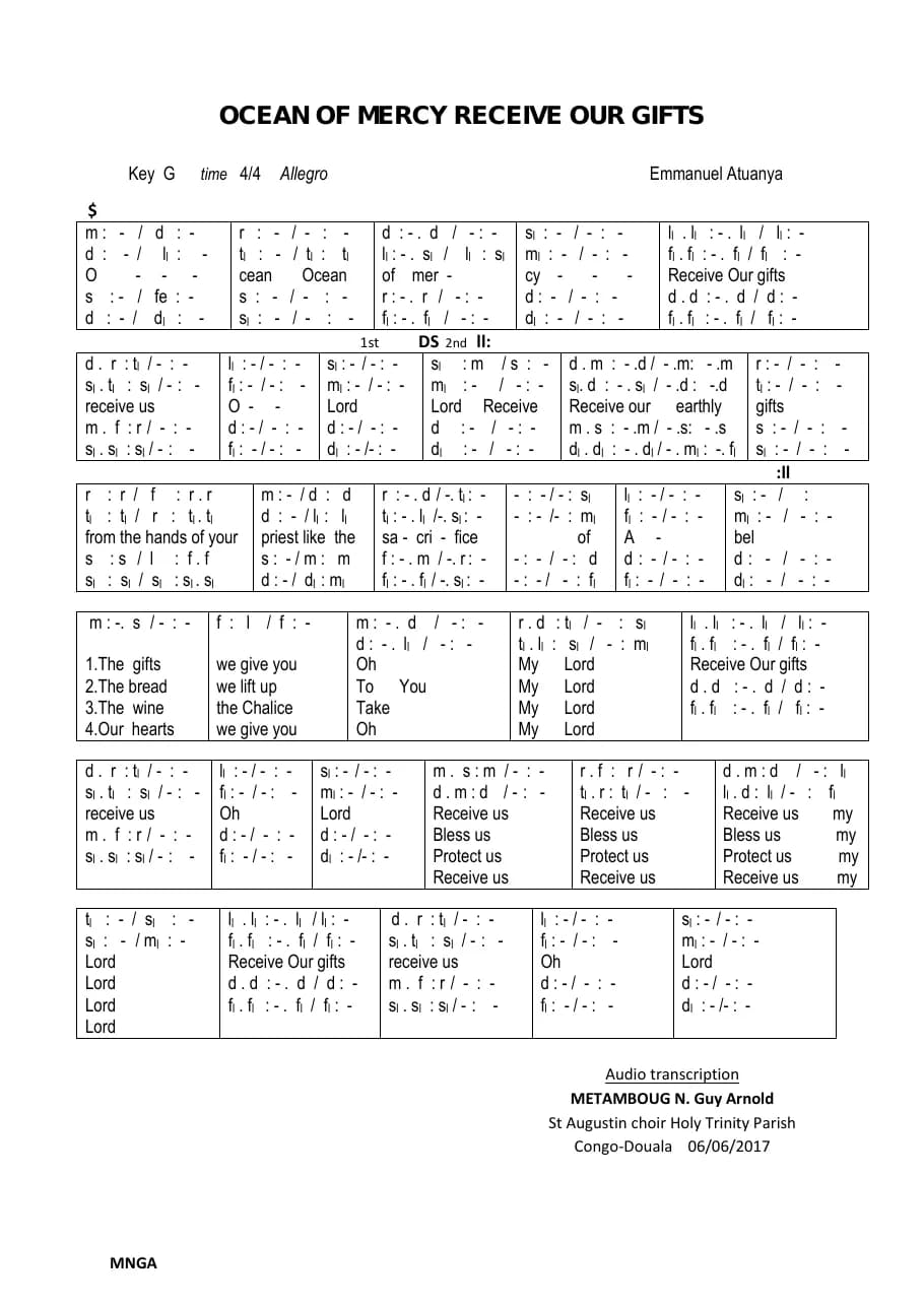 Ocean of Mercy — first page