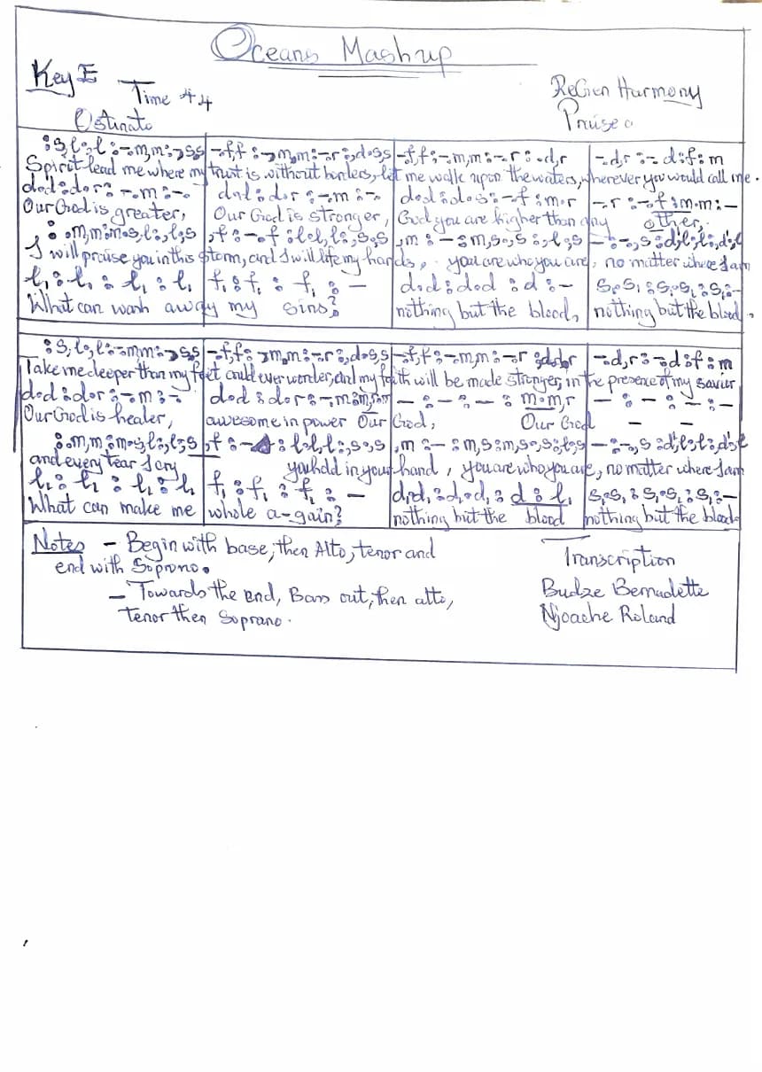 Oceans Mashup — first page
