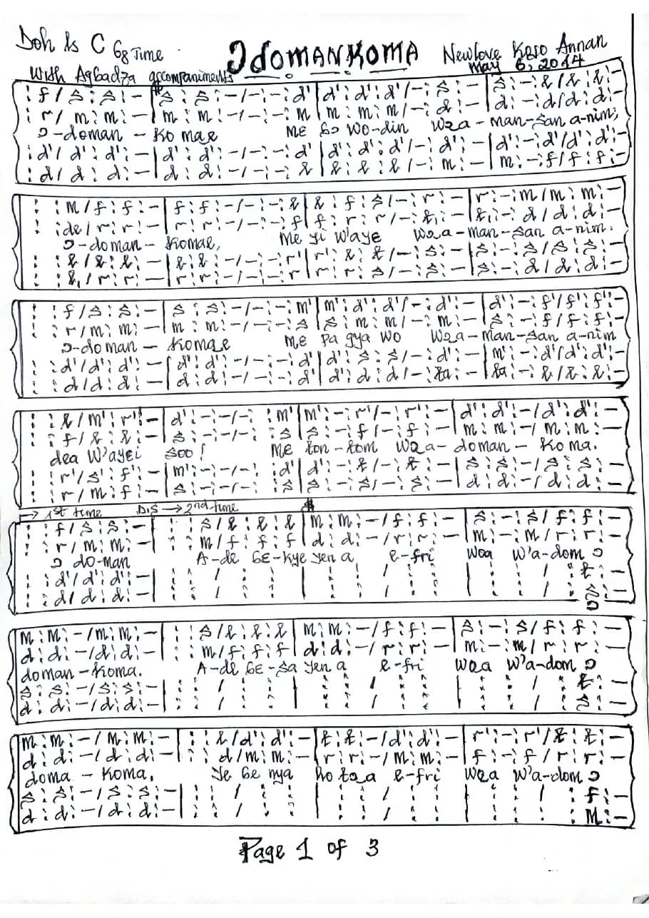 Odomankoma — first page