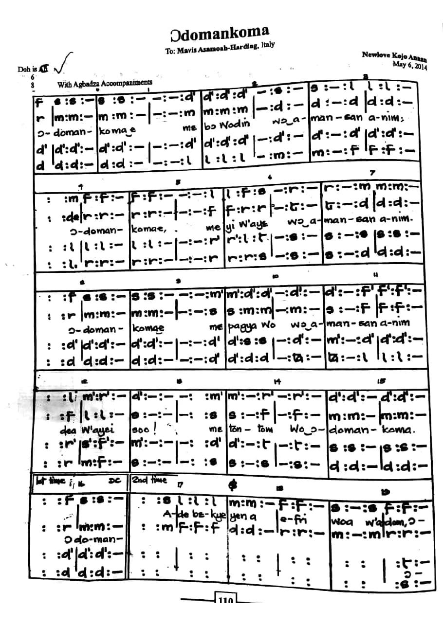Odomankoma Tonic — first page