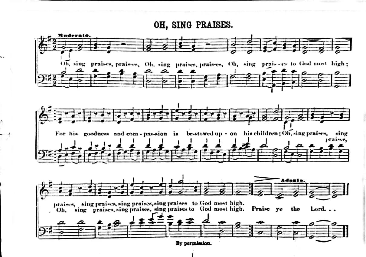 Oh Sing Praises — first page
