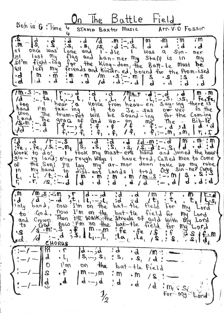 On the Battle Field — first page