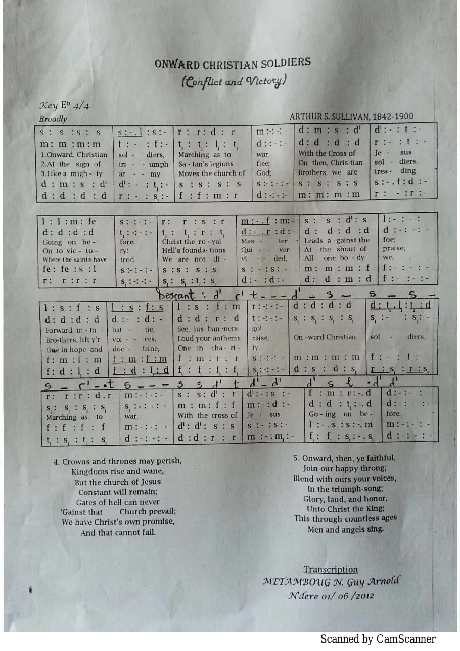 Onward Christian Soldiers — first page
