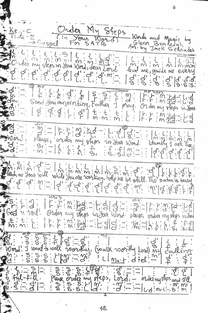 Order My Steps — first page