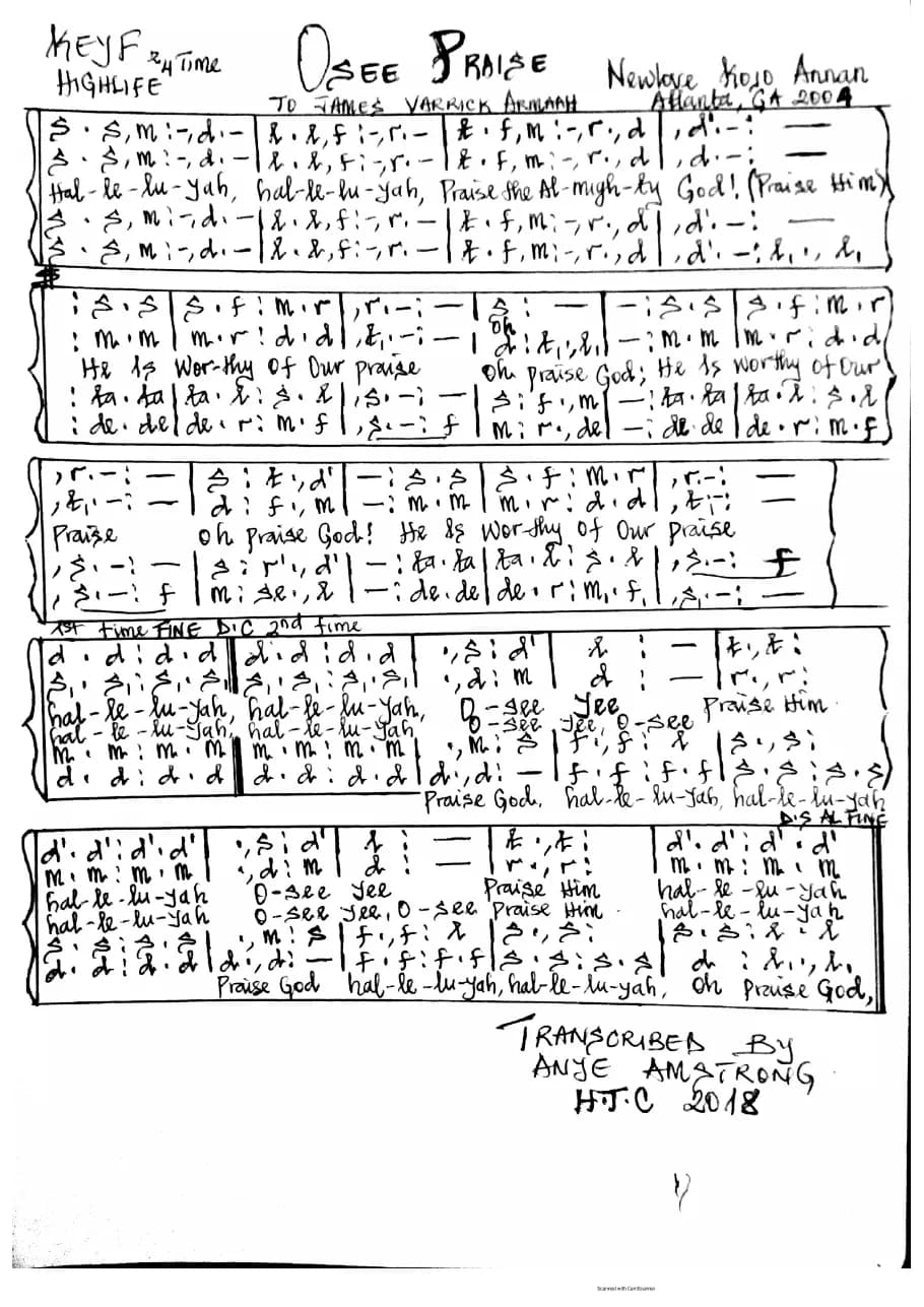 Osee Praise — first page