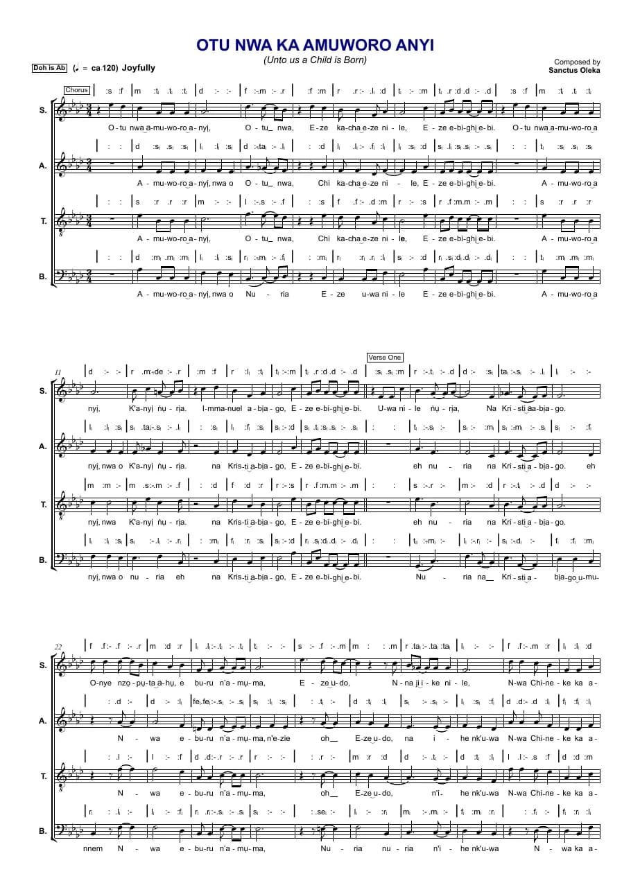 Otu Nwa Ka Amuworo Anyi — first page
