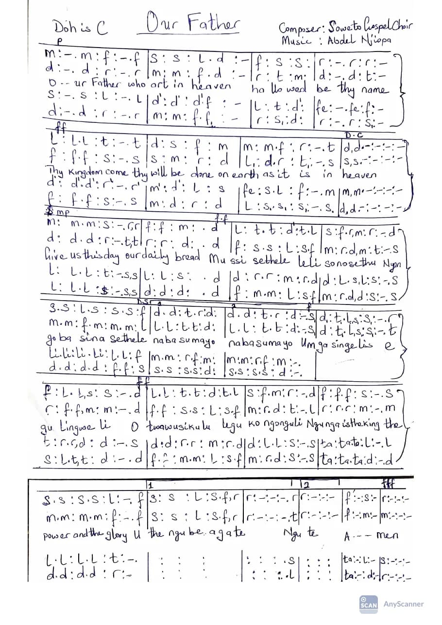 Our Father — first page