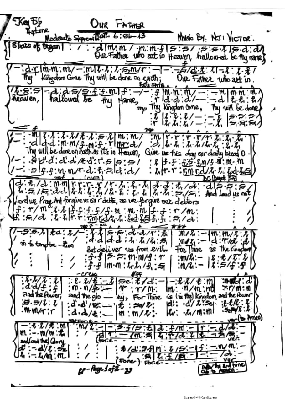 Our Father — first page