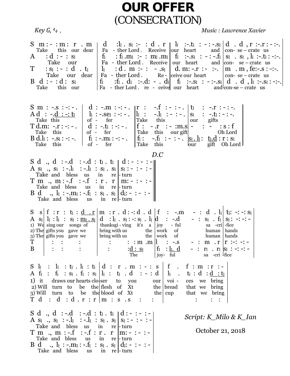 Our Offer — first page