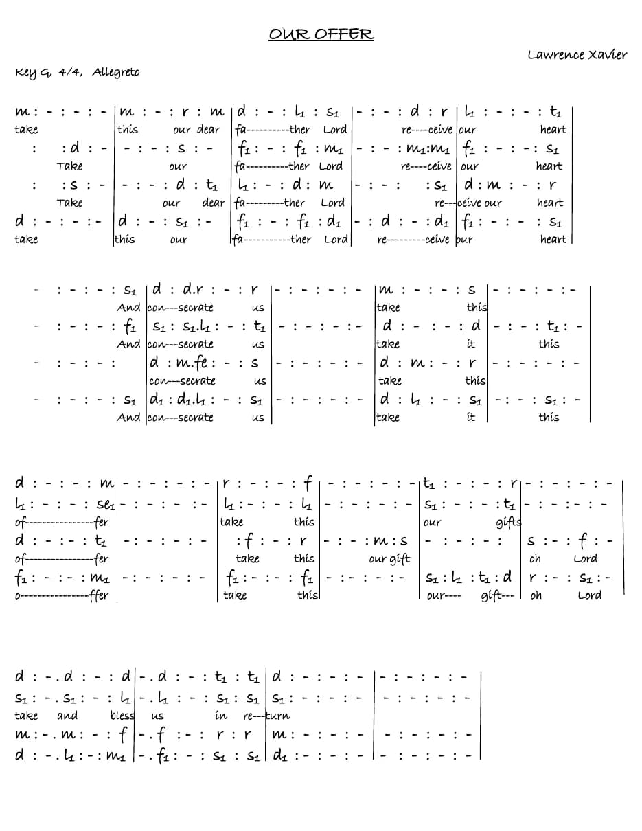 Our Offer — first page