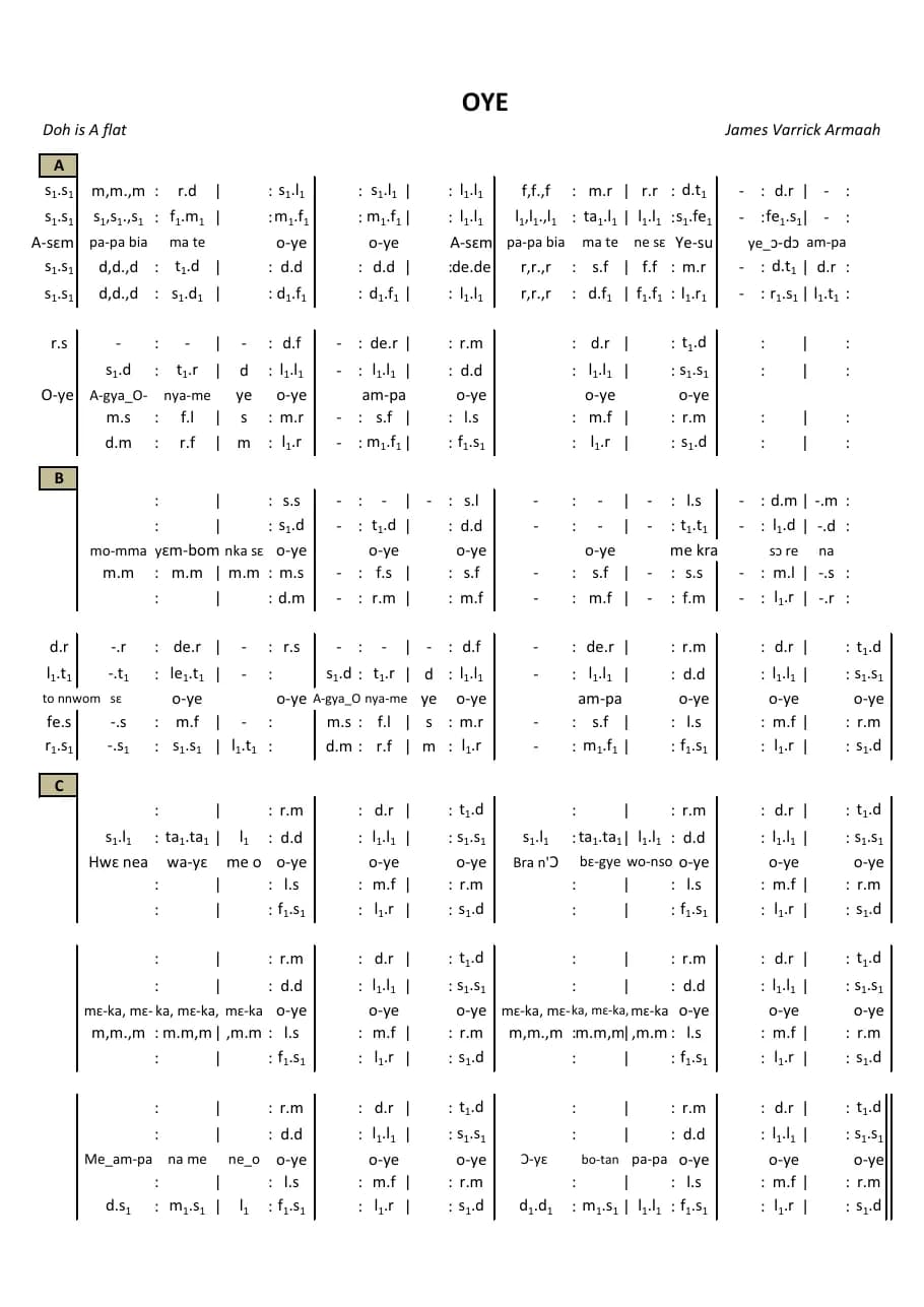 Oye — first page