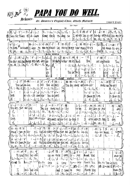 Papa You Do Well — first page