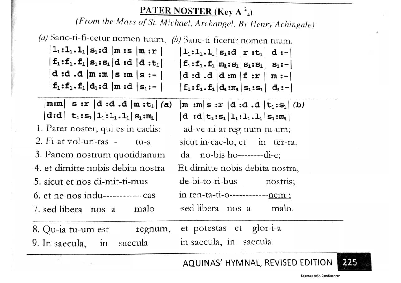 Pater Noster — first page