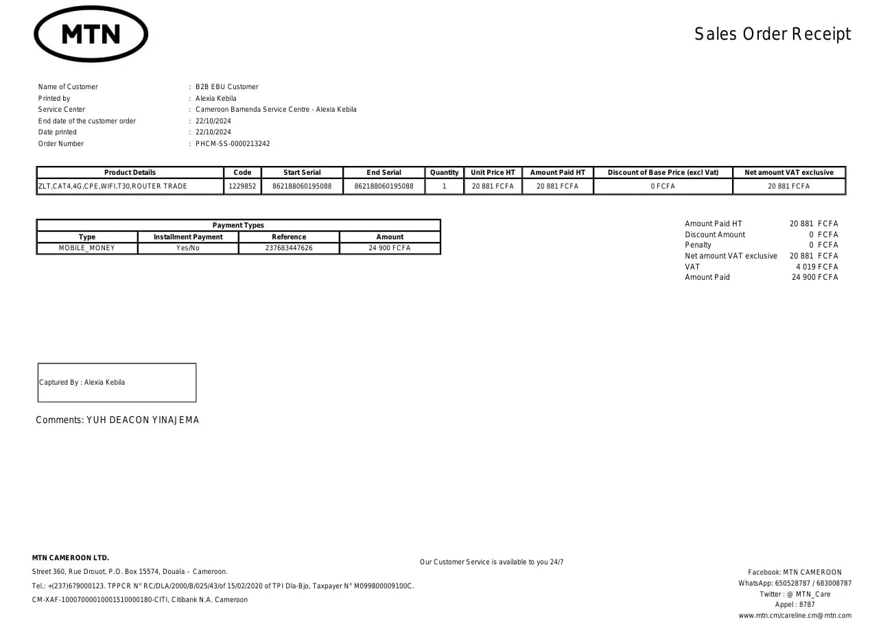 Phcm - Ss - - Receipt — first page