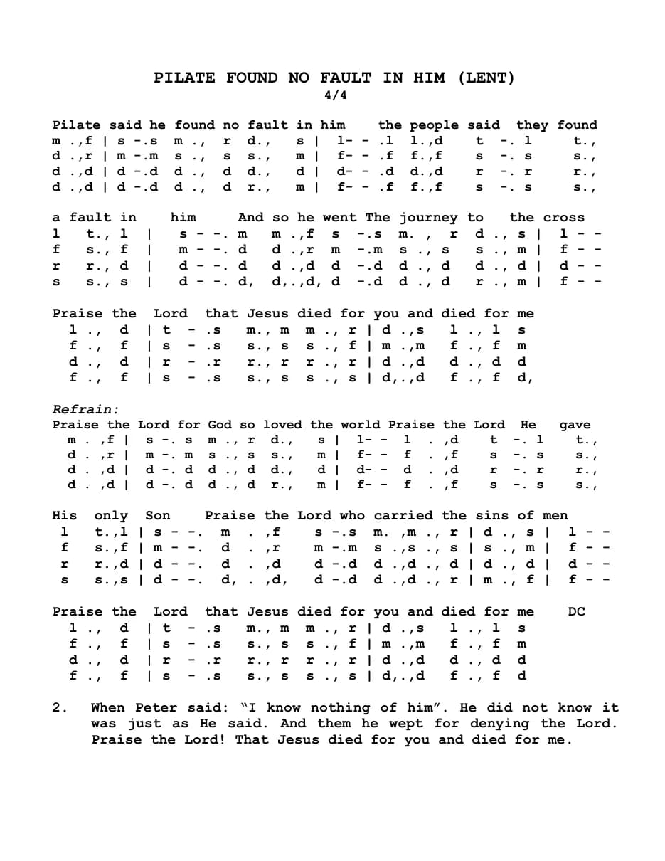 Pilate Found No Fault in Him — first page