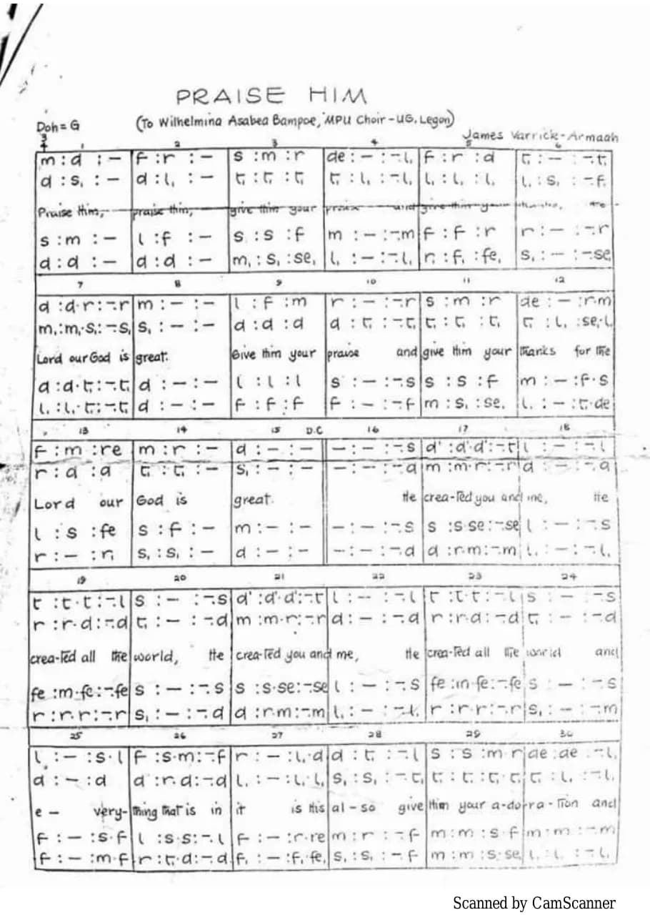 Praise Him Jva — first page