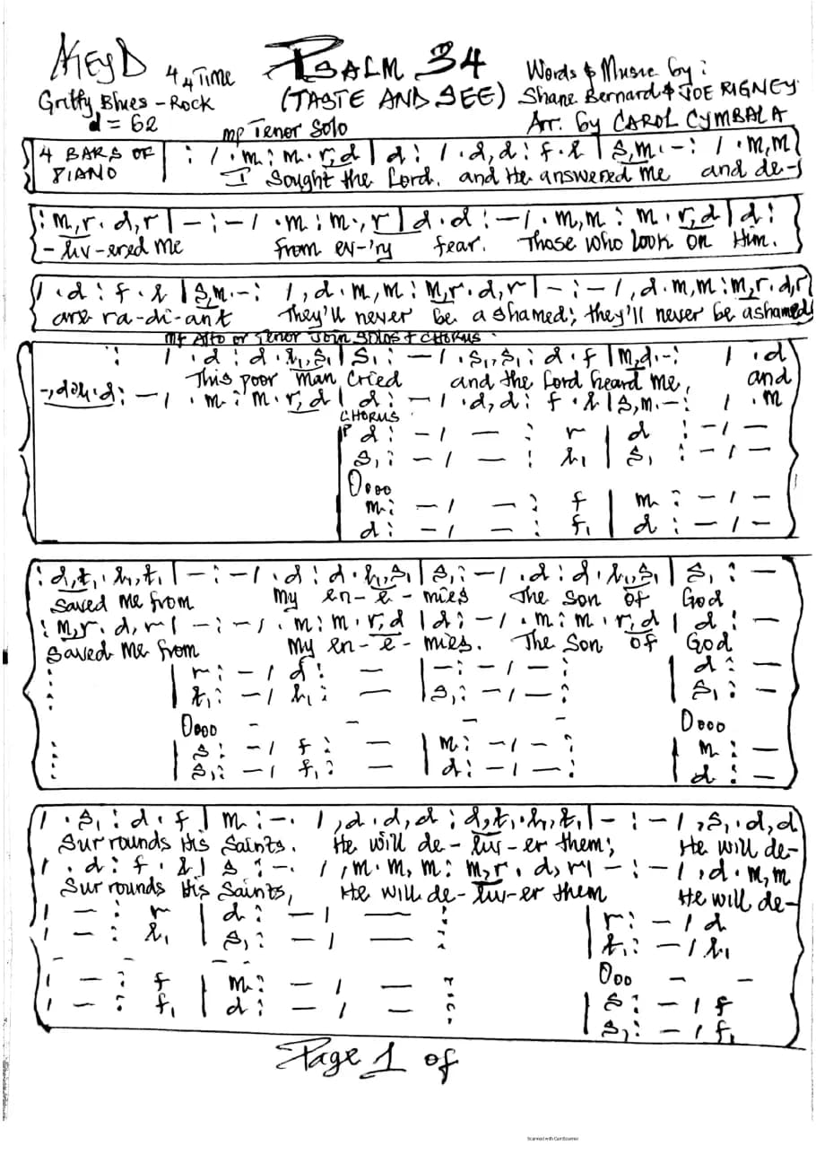 Psalm — first page