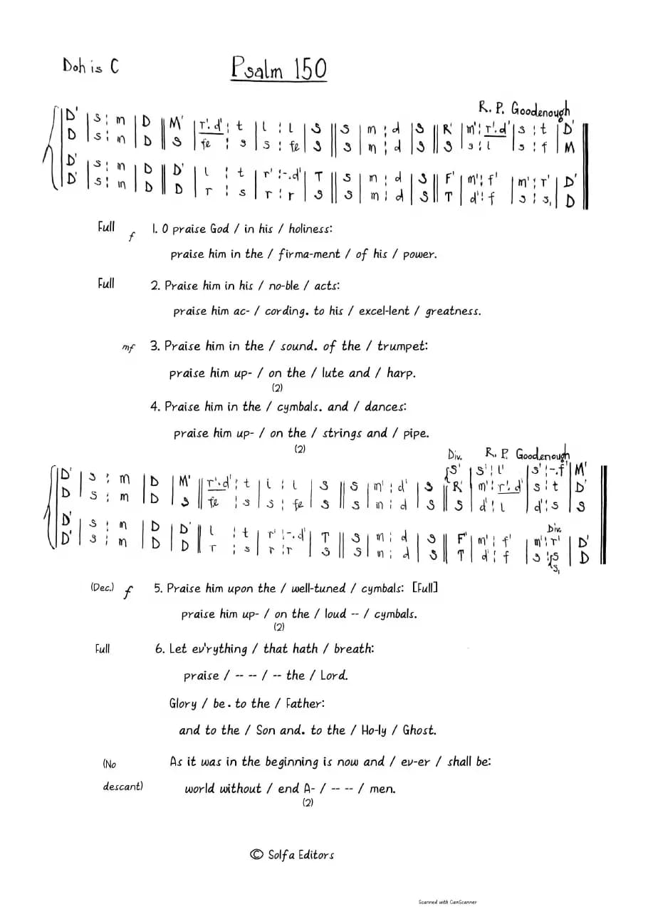 Psalm - Goodenough — first page