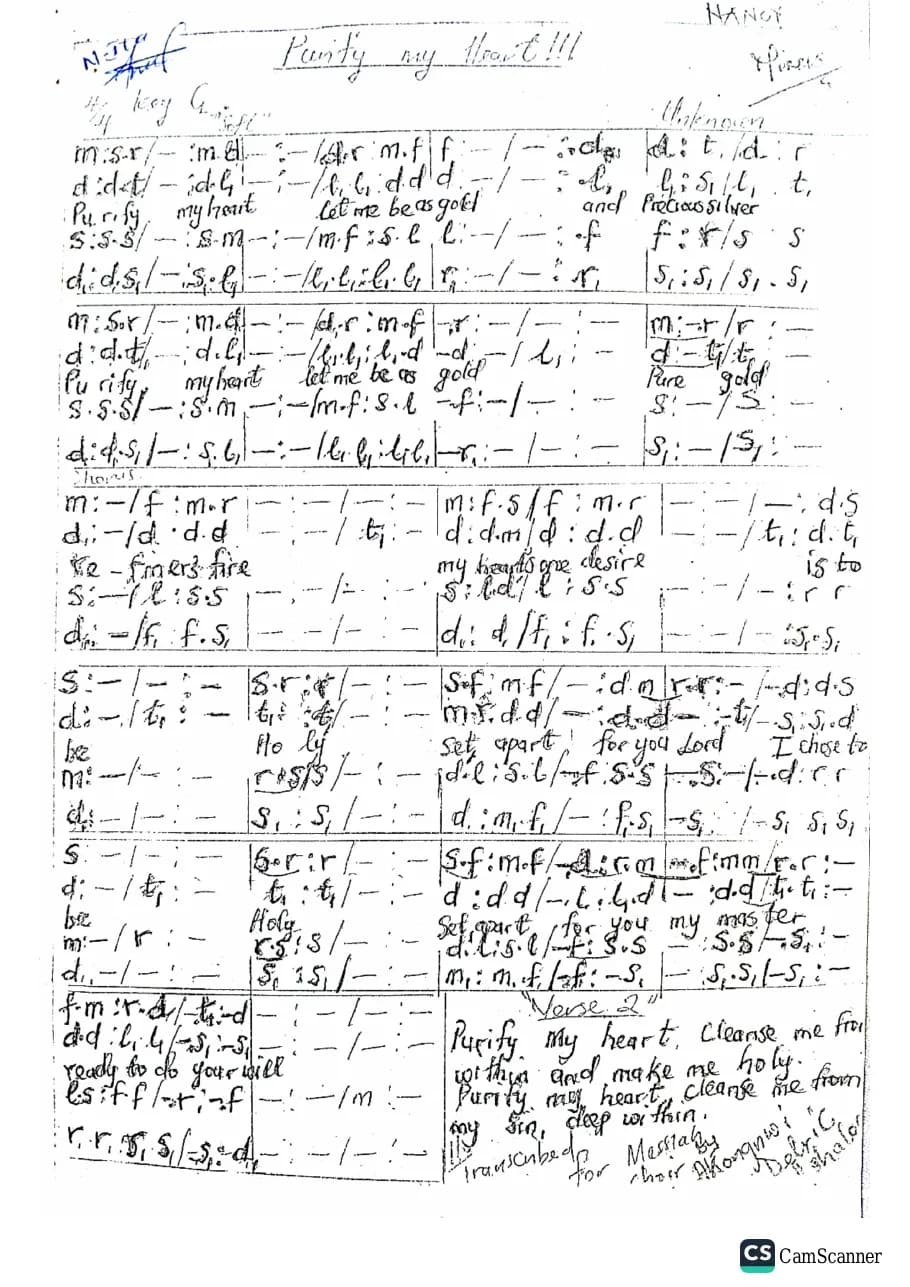 Purify My Heart — first page