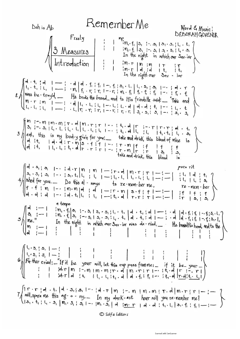 Remember Me — first page