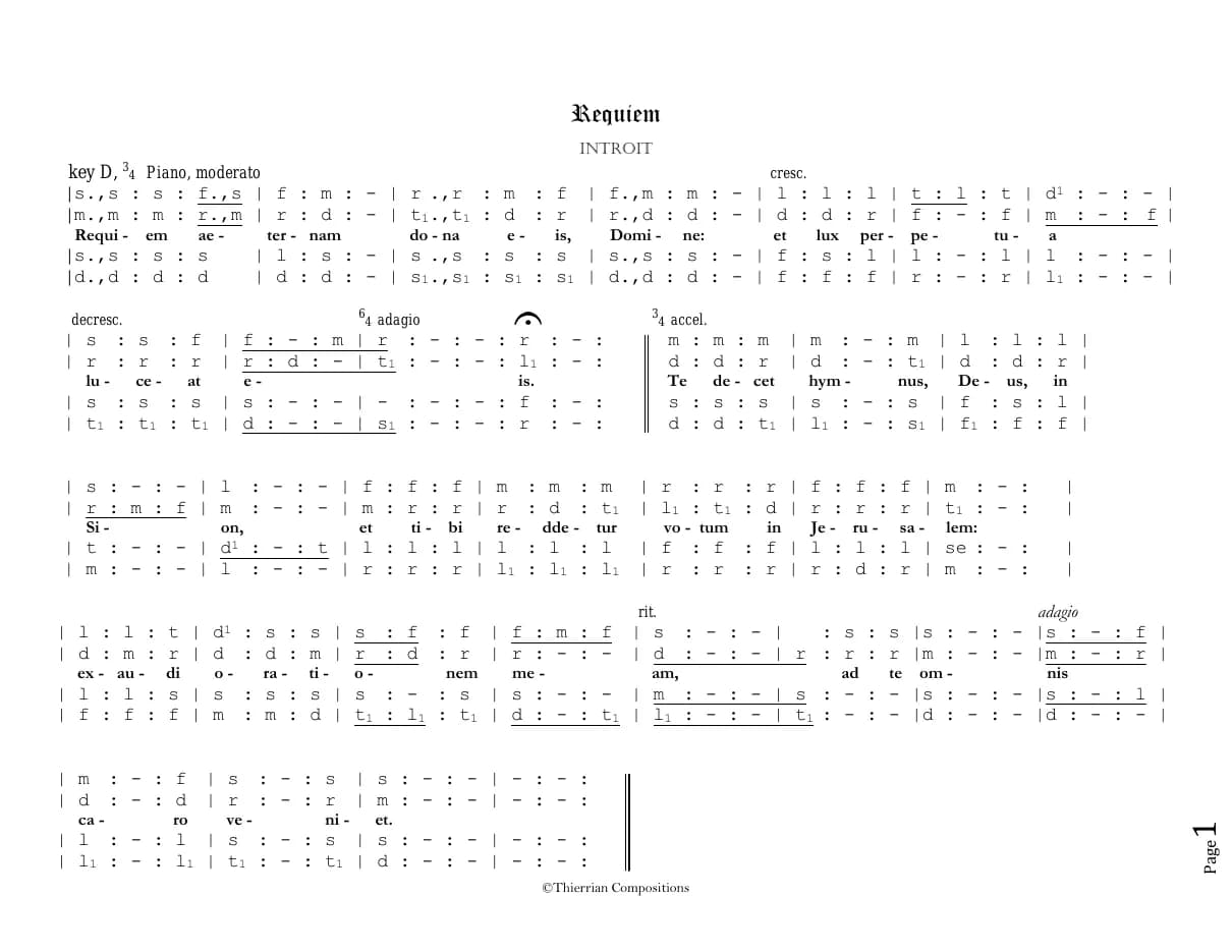 Requiem Mass - Introit — first page