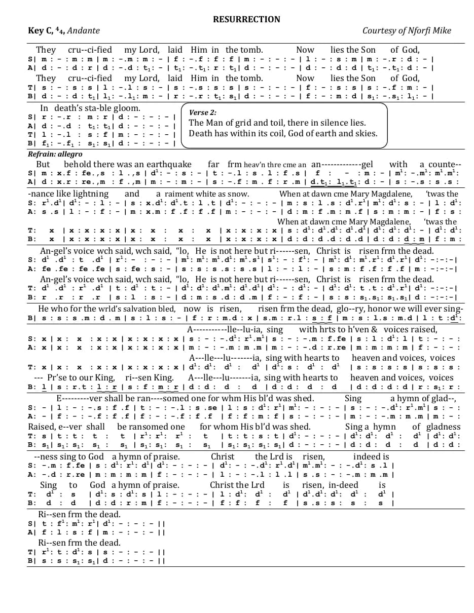 Resurrection — first page
