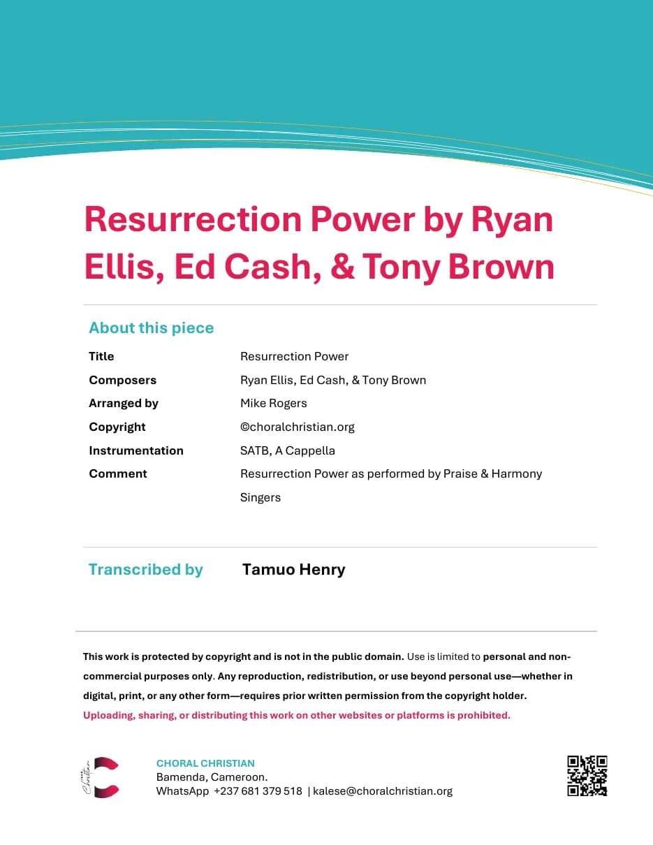 Resurrection Power — first page
