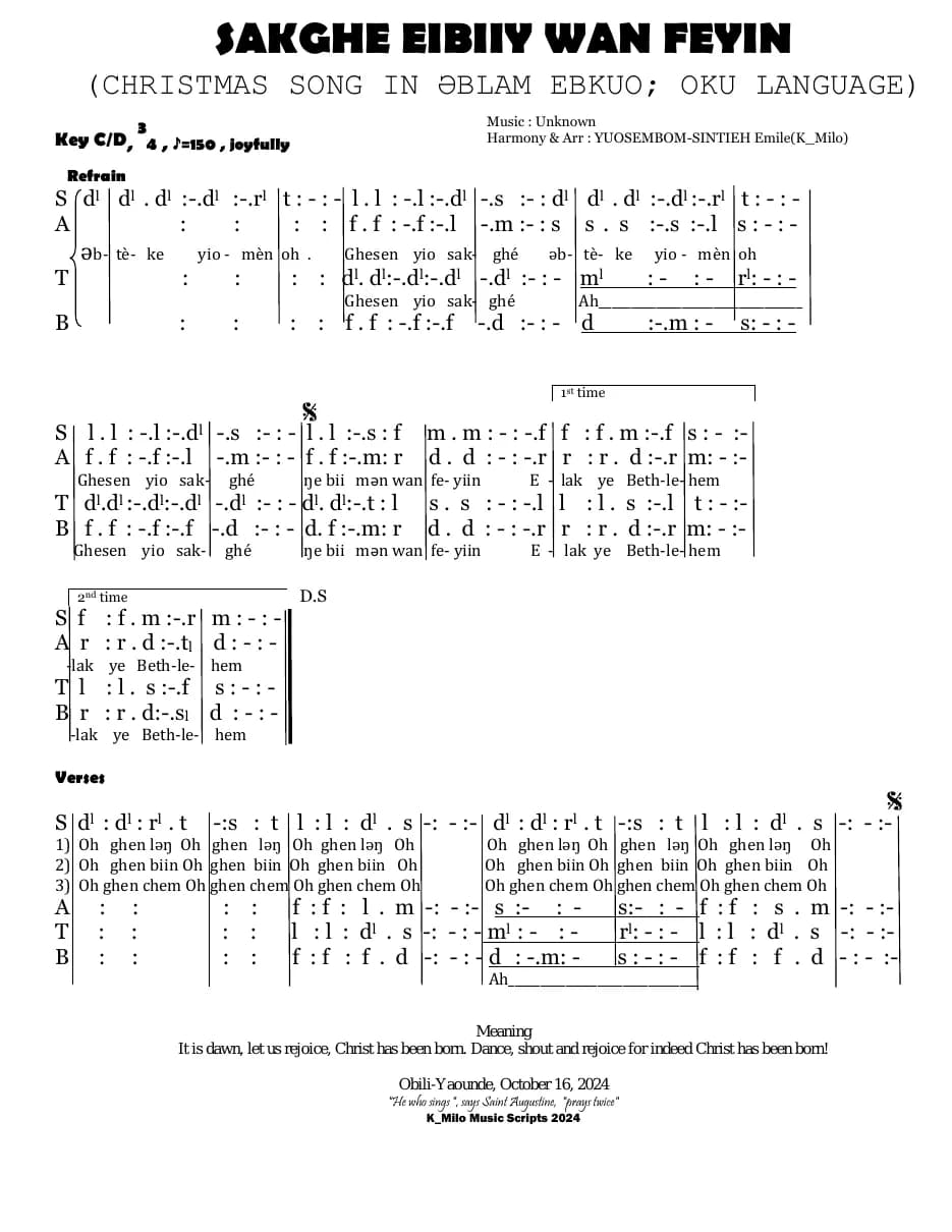 Sakghe Ebiiy Wan Feyin V — first page