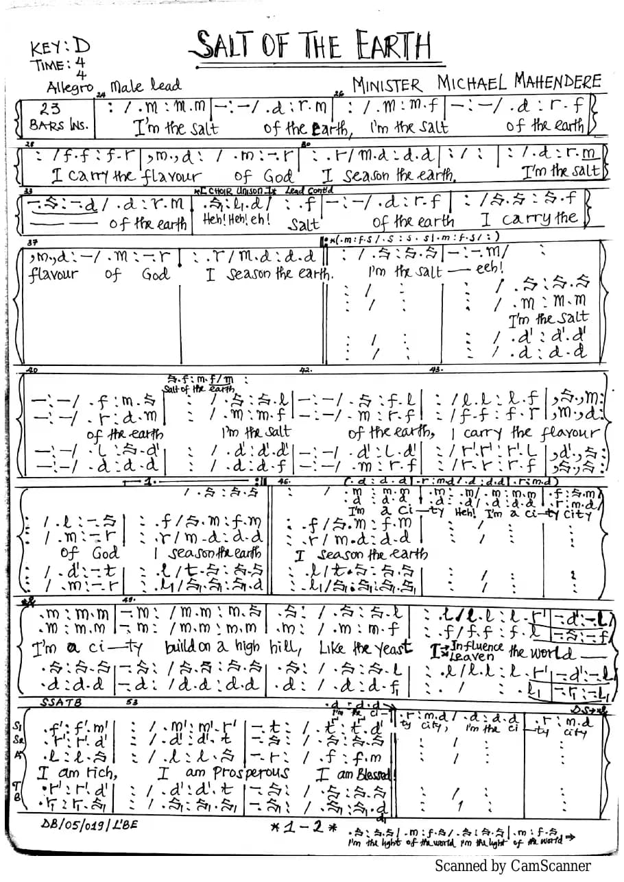 Salt of the Earth — first page