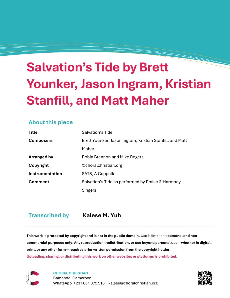 Salvation's Tide — first page