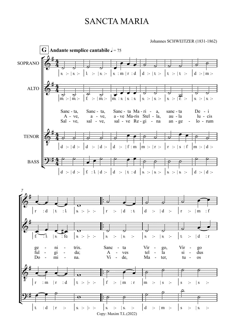 Sancta Maria — first page